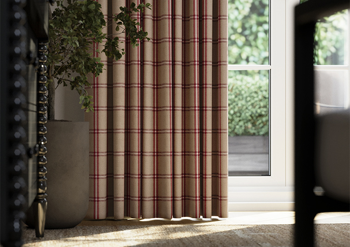Applecross, Cranberry - Made to Measure Curtains - Image 5